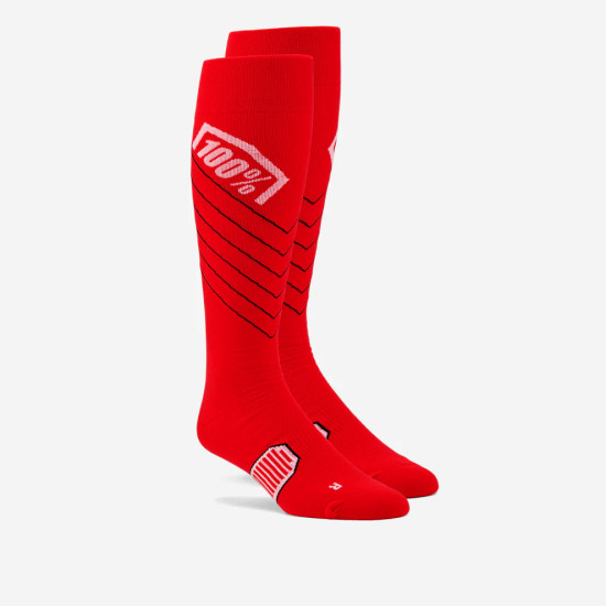 100 PERCENT SOCKS HI SIDE THIN MX SOCKS RED COLOR RED SIZE / XL