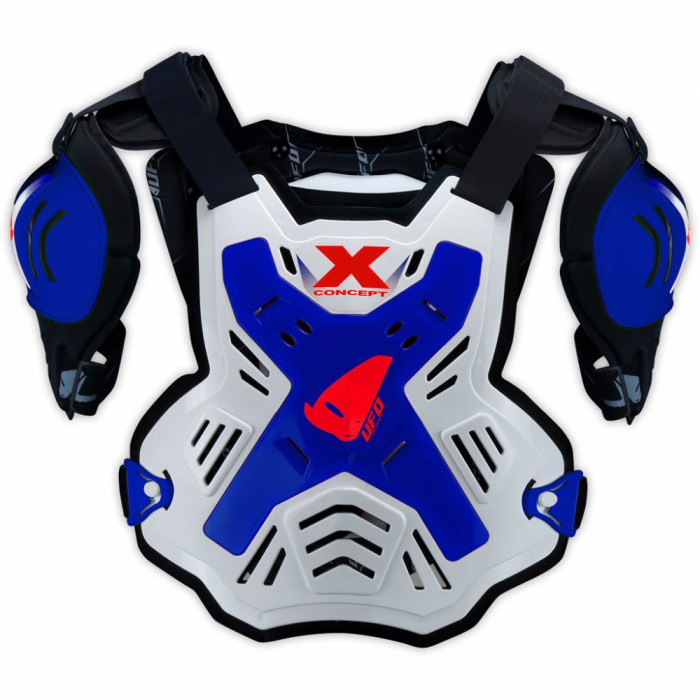 UFO chest protector X-CONCEPT with sleeves color white/blue size UNI (CE LEVEL 2)