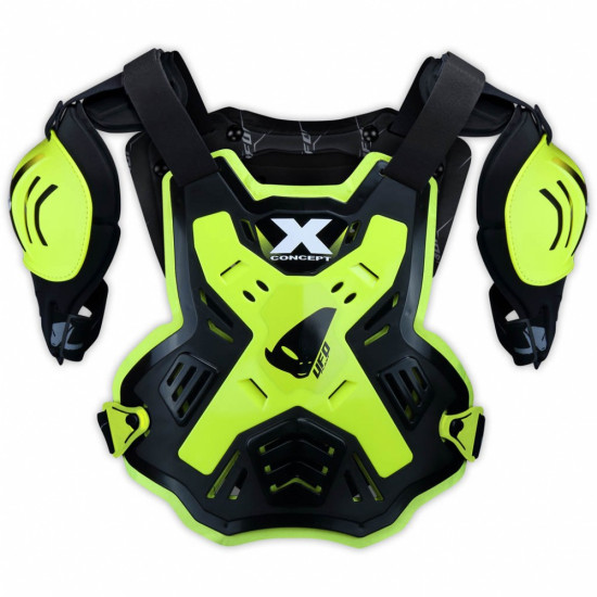 UFO chest protector X-CONCEPT with sleeves color black/yellow FLUO size UNI (CE LEVEL 2)