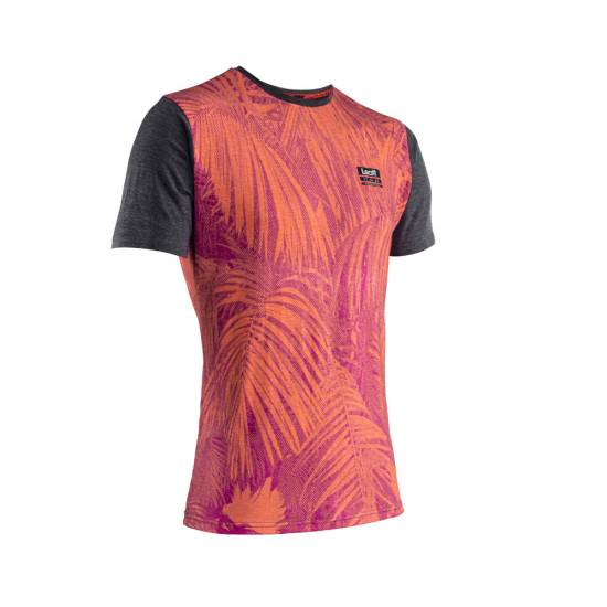 LEATT PREMIUM MARŠKINĖLIAI DŽIUNGLIŲ SPALVOS GRAFITO / ORANŽINIO / ROŽINIO DYDŽIO XL (LAISVALAIKIO)