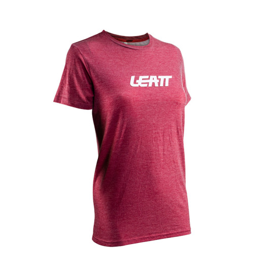 LEATT T-SHIRT (WOMEN'S) PREMIUM T-SHIRT RUBY COLOR RED SIZE M (CASUAL)