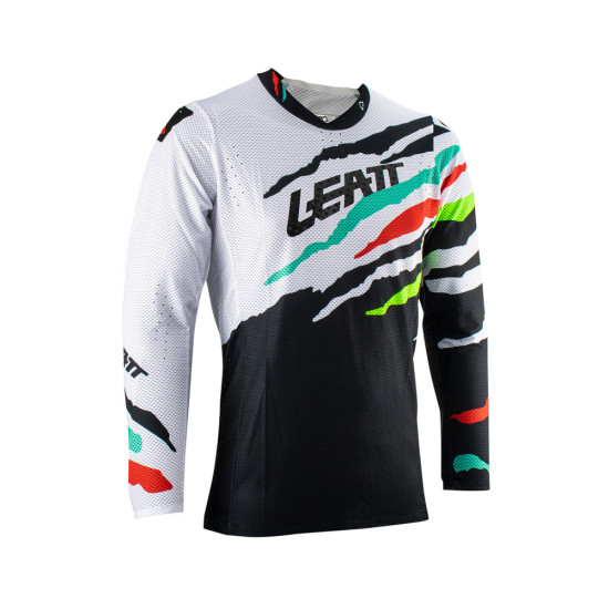 LEATT MOTO 5.5 ULTRAWELD MARŠKINĖLIAI, TIGRO SPALVA, BALTA / JUODA / ŽALIA / RAUDONA, S DYDIS