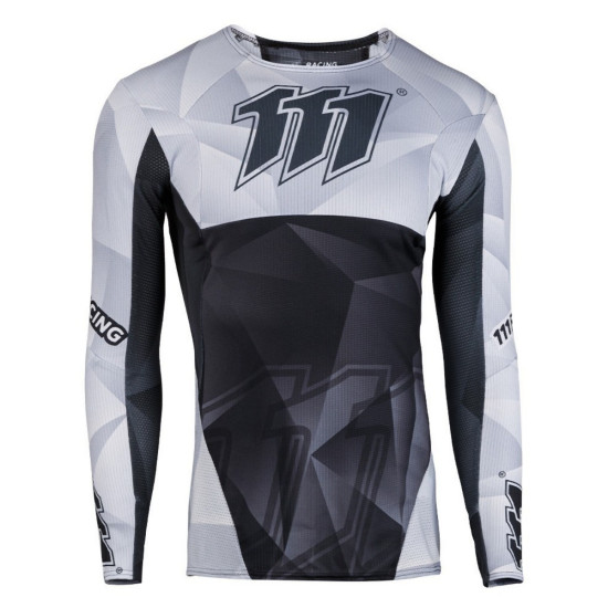 111 RACING SALE MOTO 111.1 T-SHIRT - RAZOR BLACK COLOR BLACK / GREY SIZE XXL