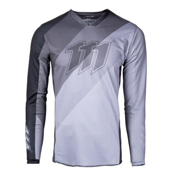 111 RACING SALE MOTO 111.3 T-SHIRT - GUNMETAL COLOR GREY / BLACK SIZE XXL