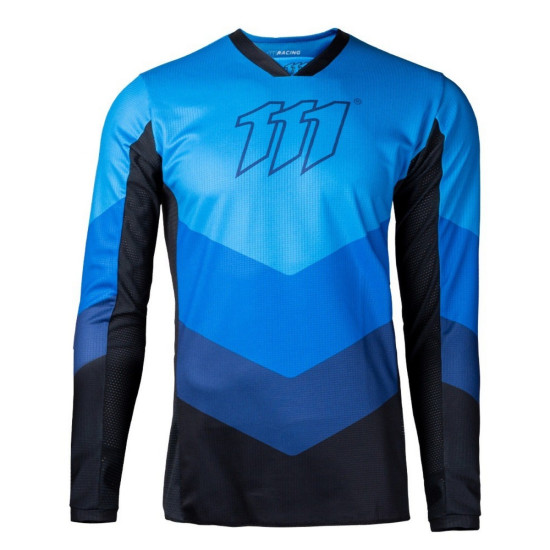 111 RACING SALE MOTO 111.3 T-SHIRT - MOONBEAM COLOR BLUE / BLACK SIZE S