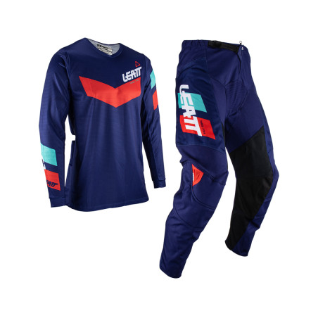 LEATT (2023) set (set) shirt + pants MOTO RIDE KIT 3.5 RED color dark blue/red size XL