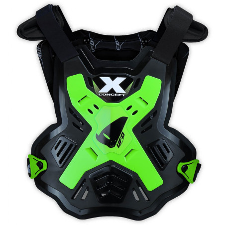 UFO chest protector X-CONCEPT sleeveless color black/green FLUO size UNI (CE LEVEL 2)