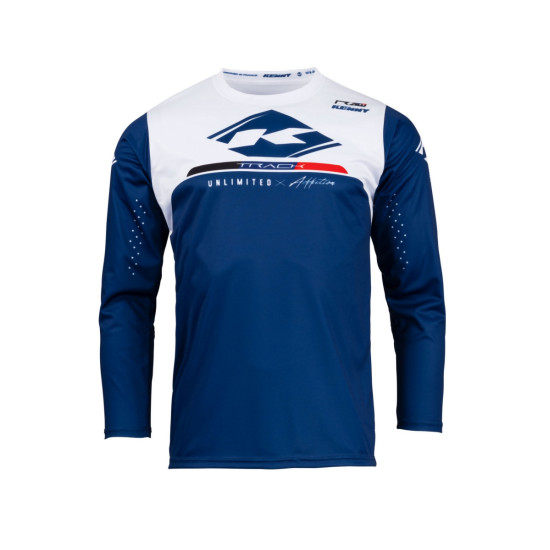 KENNY RACING T-SHIRT CROSS / ENDURO MODEL TRACK RAW NAVY COLOR BLUE / WHITE SIZE S