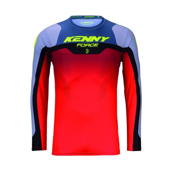 KENNY RACING T-SHIRT CROSS / ENDURO FORCE BEACH GREY / RED SIZE L