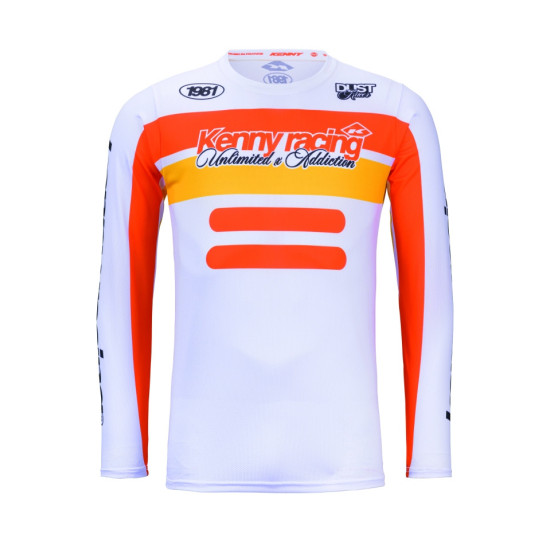 KENNY RACING T-SHIRT CROSS / ENDURO FORCE BEACH DUST ORANGE COLOR ORANGE / WHITE SIZE XXL