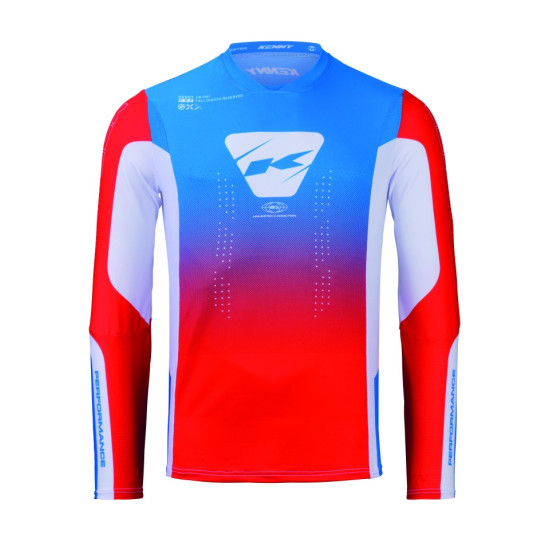 KENNY RACING T-SHIRT CROSS / ENDURO PERFORMANCE PATRIOT COLOR BLUE / RED / WHITE SIZE L