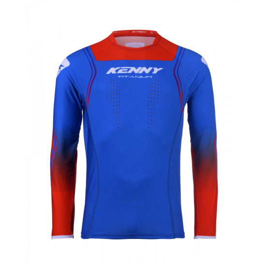 KENNY RACING T-SHIRT CROSS / ENDURO MODEL TITANIUM PATRIOT COLOUR BLUE / RED SIZE XL