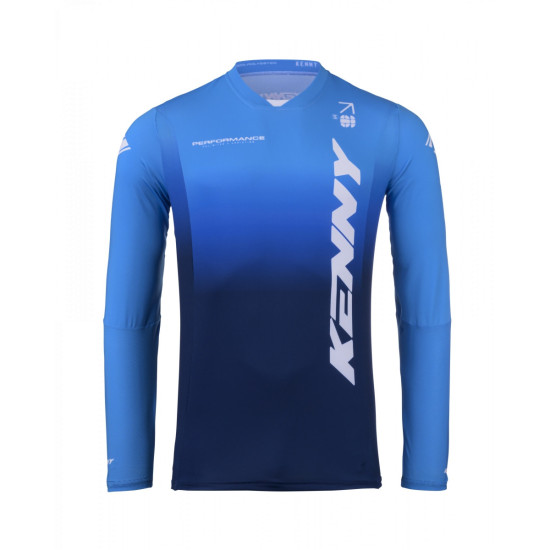 KENNY RACING MARŠKINĖLIAI KROSUI / ENDURO MODELIO PERFORMANCE GRADIENT MĖLYNA SPALVA MĖLYNA / BALTA DYDIS L