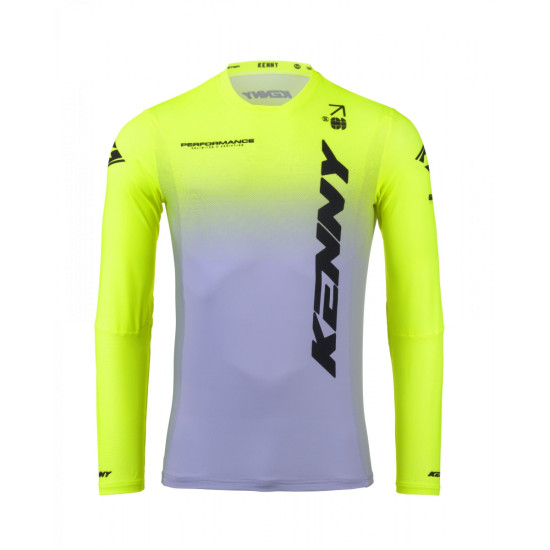 KENNY RACING T-SHIRT CROSS / ENDURO MODEL PERFORMANCE GRADIENT GREY / NEON YELLOW COLOR GREY / FLUO YELLOW / BLACK SIZE 