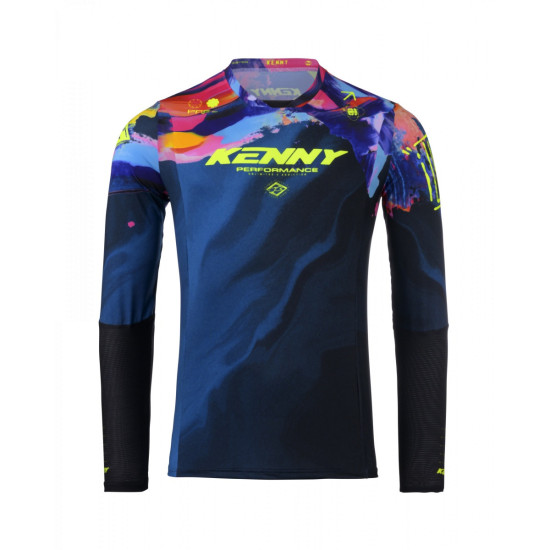KENNY RACING MARŠKINĖLIAI KROSUI / ENDURO MODELIO PERFORMANCE ŠEPETĖLIO SPALVA MĖLYNA / GELTONA / RAUDONA DYDIS M