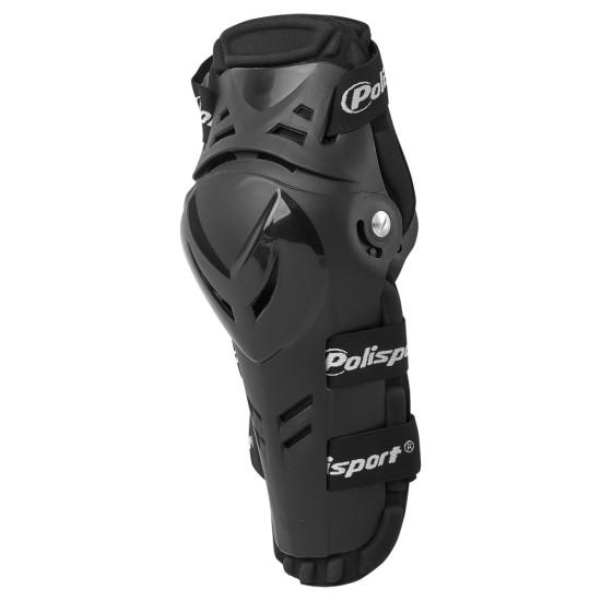 POLISPORT set of 3 knee protectors model DEVIL with hinge color black size universal - set