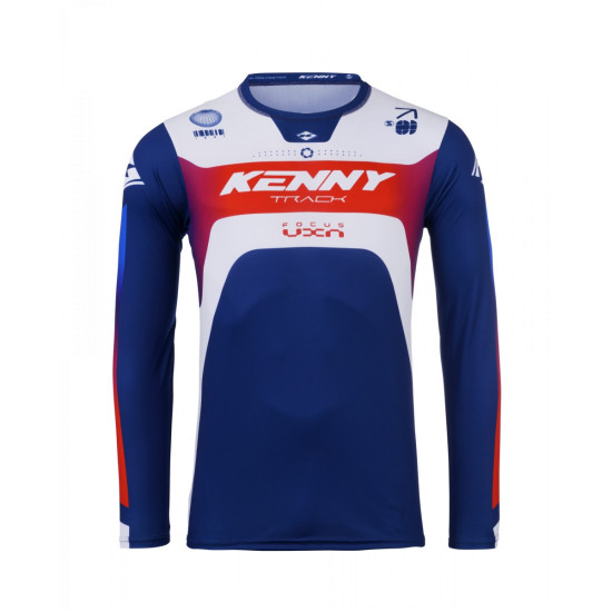 KENNY RACING T-SHIRT CROSS / ENDURO MODEL TRACK FOCUS PATRIOT COLOUR BLUE / WHITE / RED SIZE XXXL
