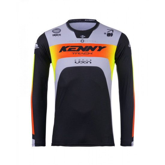 KENNY RACING T-SHIRT CROSS / ENDURO MODEL TRACK FOCUS GREY COLOUR BLACK / GREY / YELLOW / RED SIZE XXXL