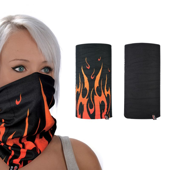 OXFORD windproof collar COMFY THERMOLITE FLAME (2 pcs. in a pack) color black/red
