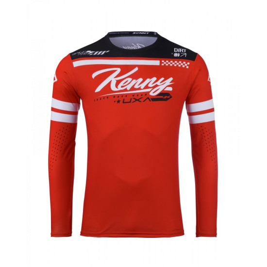 KENNY RACING T-SHIRT CROSS / ENDURO MODEL TRACK DIRT RED COLOUR RED / WHITE / BLACK SIZE XXL