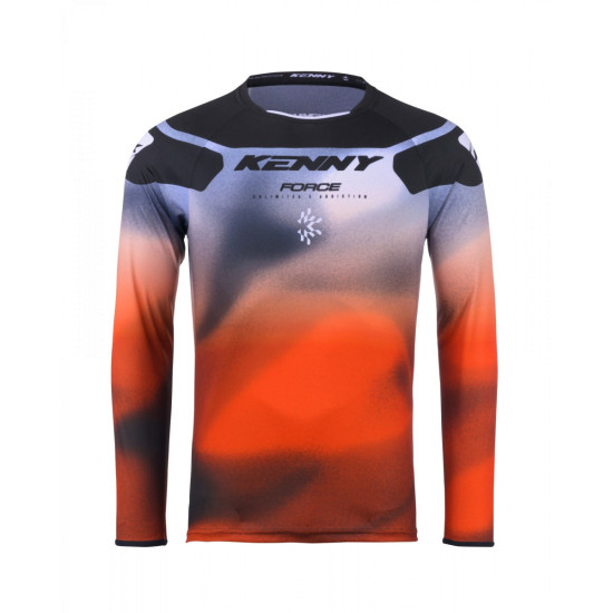 KENNY RACING T-SHIRT CROSS / ENDURO MODEL FORCE FOG ORANGE COLOUR ORANGE / BLACK / GREY SIZE M
