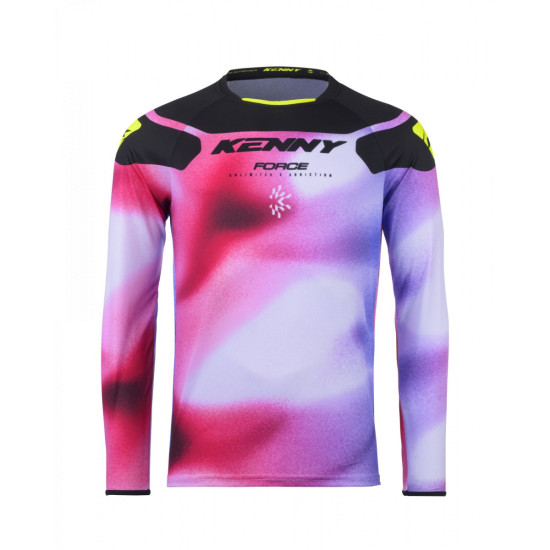 KENNY RACING T-SHIRT CROSS / ENDURO MODEL FORCE FOG NEON YELLOW COLOUR PINK / WHITE / BLACK SIZE XXXL