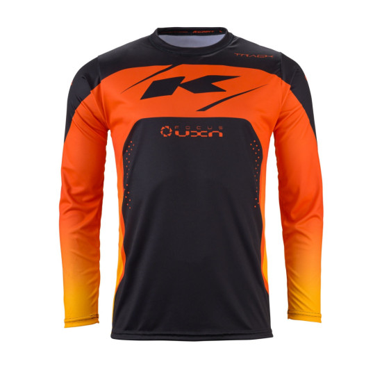 KENNY RACING T-SHIRT CROSS / ENDURO MODEL TRACK KID / JUNIOR NEON GREY / ORANGE COLOUR BLACK / GREY / ORANGE SIZE XXXXS 