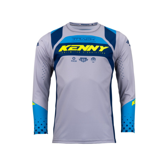 KENNY RACING MARŠKINĖLIAI KROSO / ENDURO MODELIO TREČIŲ LENKTYNĖMS VAIKAMS / JAUNIMUI, TAMSI MĖLYNA / NEONINĖ GELTONA SP