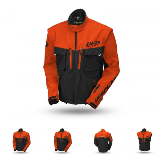 UFO STRIUKĖ TAIGA ENDURO (NUIMAMOS RANKOVĖS) ORANŽINĖ / JUODA, DYDIS L - KOLEKCIJA 2025 / 2026