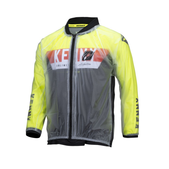 KENNY RACING RAIN JACKET TRANSPARENT / BLACK SIZE M