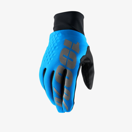 100 PERCENT ŽIEMINĖS PIRŠTINĖS CROSS / ENDURO HYDROMATIC BRISKER MĖLYNOS (VANDENIUI ATSPARNIOS) SPALVA MĖLYNA DYDIS XL
