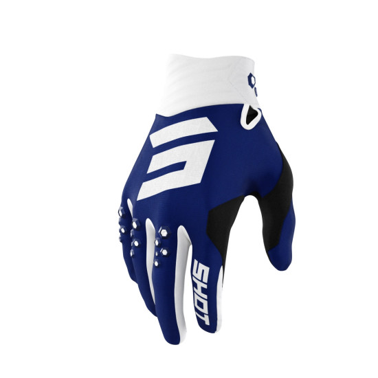 SHOT RACING SALE MOTO CONTACT BLUE GLOVES COLOR BLUE / WHITE SIZE 08