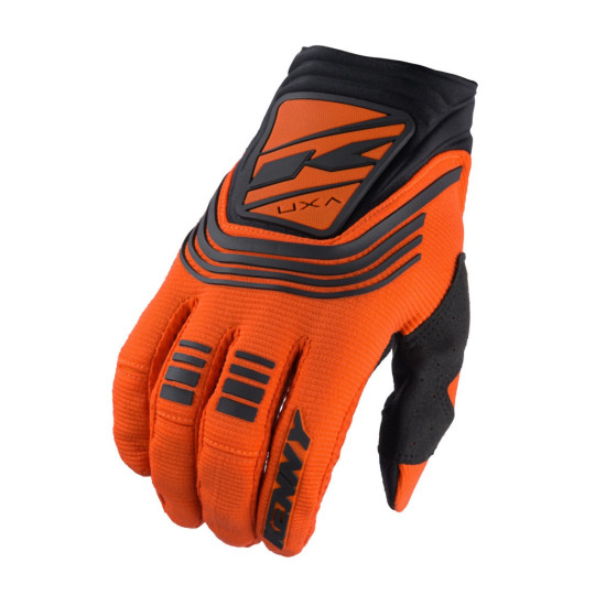 KENNY RACING CROSS / ENDURO GLOVES MODEL TITANIUM ORANGE COLOR ORANGE / BLACK SIZE S