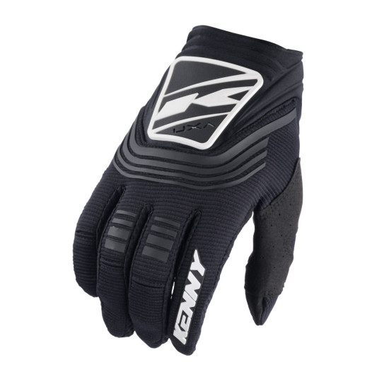 KENNY RACING CROSS / ENDURO GLOVES MODEL TITANIUM BLACK COLOR BLACK / WHITE SIZE XXXL
