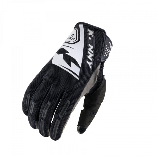 KENNY RACING CROSS / ENDURO GLOVES MODEL PERFORMANCE BLACK COLOR BLACK / WHITE SIZE S (8)