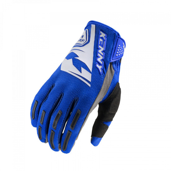 KENNY RACING CROSS/ENDURO GLOVES MODEL PERFORMANCE BLUE COLOR BLUE / WHITE SIZE S