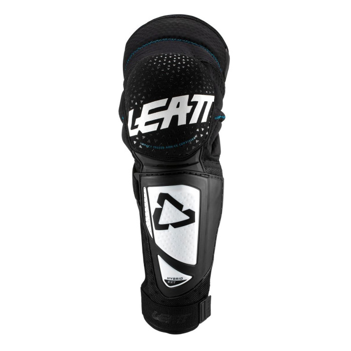LEATT (2022/2023) knee protectors 3DF HYBRID EXT JUNIOR (for children) KNEE AND SHIN GUARD WHITE/BLACK color black/white size