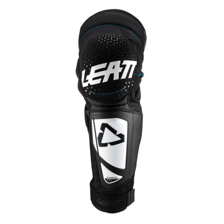 LEATT (2022/2023) knee protectors 3DF HYBRID EXT JUNIOR (for children) KNEE AND SHIN GUARD WHITE/BLACK color black/white size