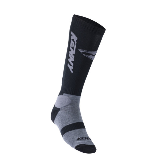 KENNY RACING SHORT SOCKS MODEL MX TECH BLACK COLOR BLACK / GRAY SIZE 39-42