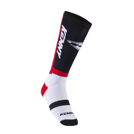 KENNY RACING SHORT SOCKS MODEL MX TECH RED COLOR BLACK / WHITE / RED SIZE 43-46