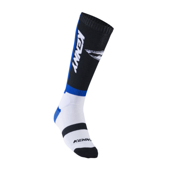 KENNY RACING SHORT SOCKS MODEL MX TECH BLUE COLOR BLACK / WHITE / BLUE SIZE 43-46
