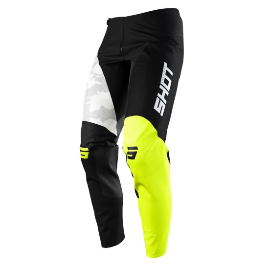 SHOT RACING IŠPARDAVIMAS MOTO CONTACT KAMUŠALINIS NEON KELNĖS SPALVA JUODA / BALTA / GELTONA 30 DYDIS