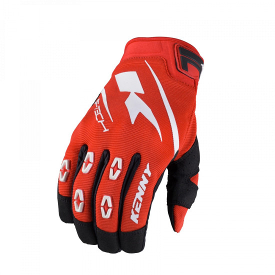 KENNY RACING CROSS / ENDURO GLOVES MODEL SF-TECH RED COLOUR RED / WHITE / BLACK SIZE S