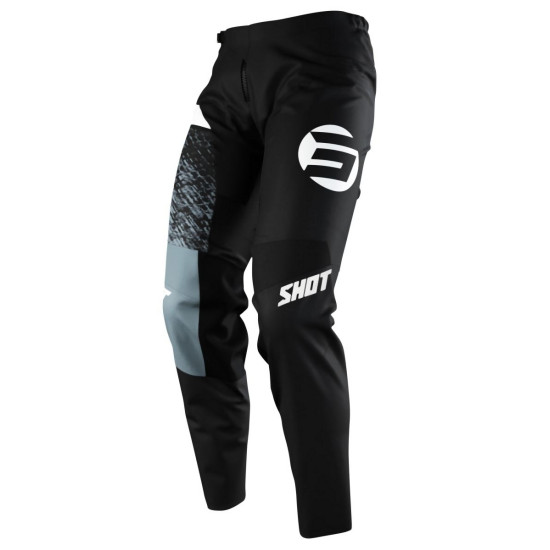 SHOT RACING SALE MOTO DEVO ROLL BLACK PANTS COLOR BLACK / GREY / WHITE SIZE 30