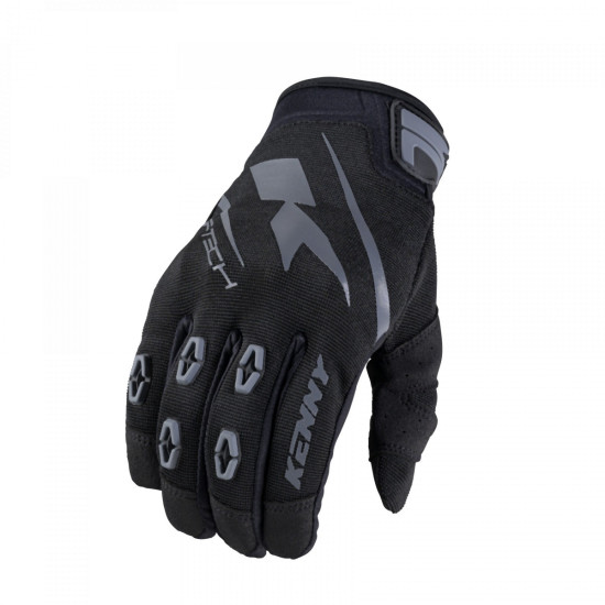 KENNY RACING CROSS / ENDURO GLOVES MODEL SF-TECH BLACK COLOR BLACK / GRAY SIZE L