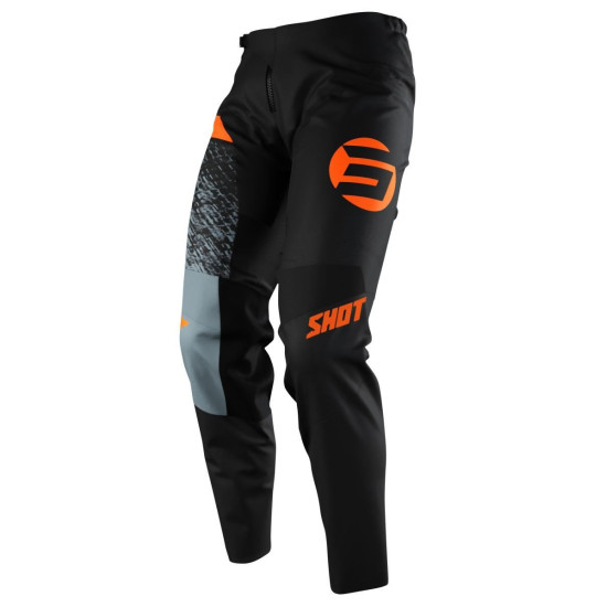 SHOT RACING SALE MOTO CONTACT ROLL ORANGE PANTS COLOR BLACK / GREY / ORANGE SIZE 26