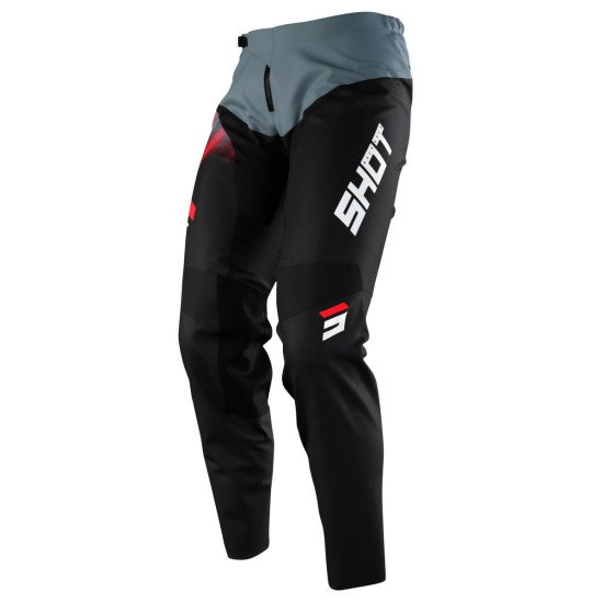 SHOT RACING SALE MOTO DEVO VERSUS BLACK RED PANTS COLOR BLACK / GREY / RED SIZE 30