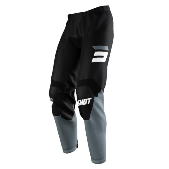 SHOT RACING SALE MOTO DEVO RAW BURST BLACK PANTS COLOR BLACK / GREY / WHITE SIZE 28