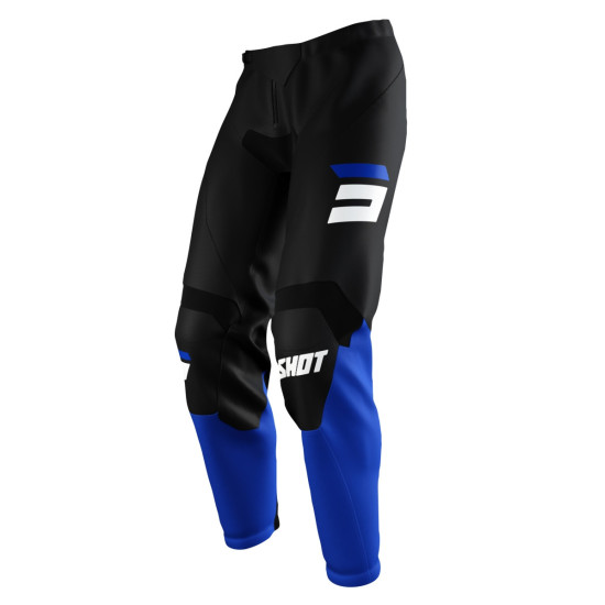 SHOT RACING IŠPARDAVIMAS MOTO DEVO KELNĖS RAW BURST MĖLYNOS SPALVOS JUODA / MĖLYNA / BALTA 28 DYDIS