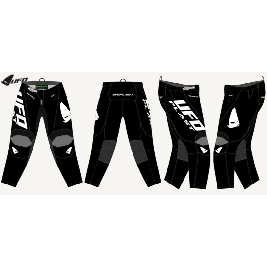 UFO BAMBERG CROSS TROUSERS COLOR BLACK / WHITE SIZE M / EU50 / US32